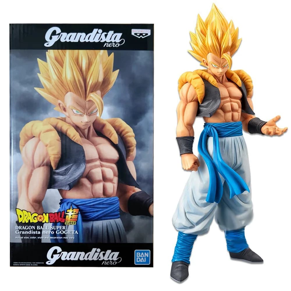 27CM Anime Dragon Ball Gogeta Figura Risoluzione dei Soldati Nero Modello In Piedi Giocattolo Collezione Regalo Aciton Figura Grande Set di Bambole