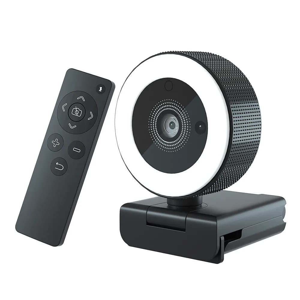 Webcam UHD 2K 4MP with automatic focus fast and precise, 360 ° Rotatable lens,90 ° Flip Design: ideal for teaching, transmission and online creation