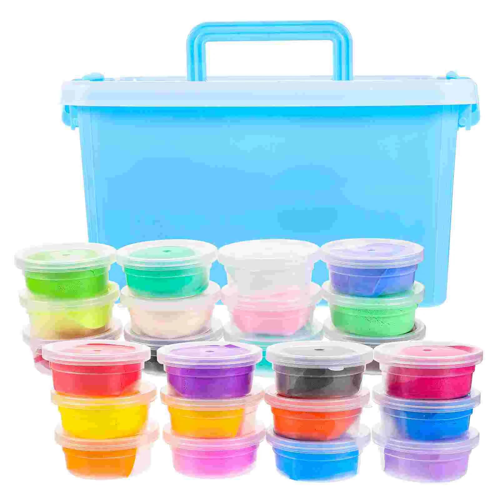 Venti Quattro Colori Kit Artigianale in Argilla Giocattoli da Modellazione Polimerica Strumenti per Scolpire Essiccatore d'Aria Giocattoli Bambini Fai da Te Argilla Doughs Artigianato