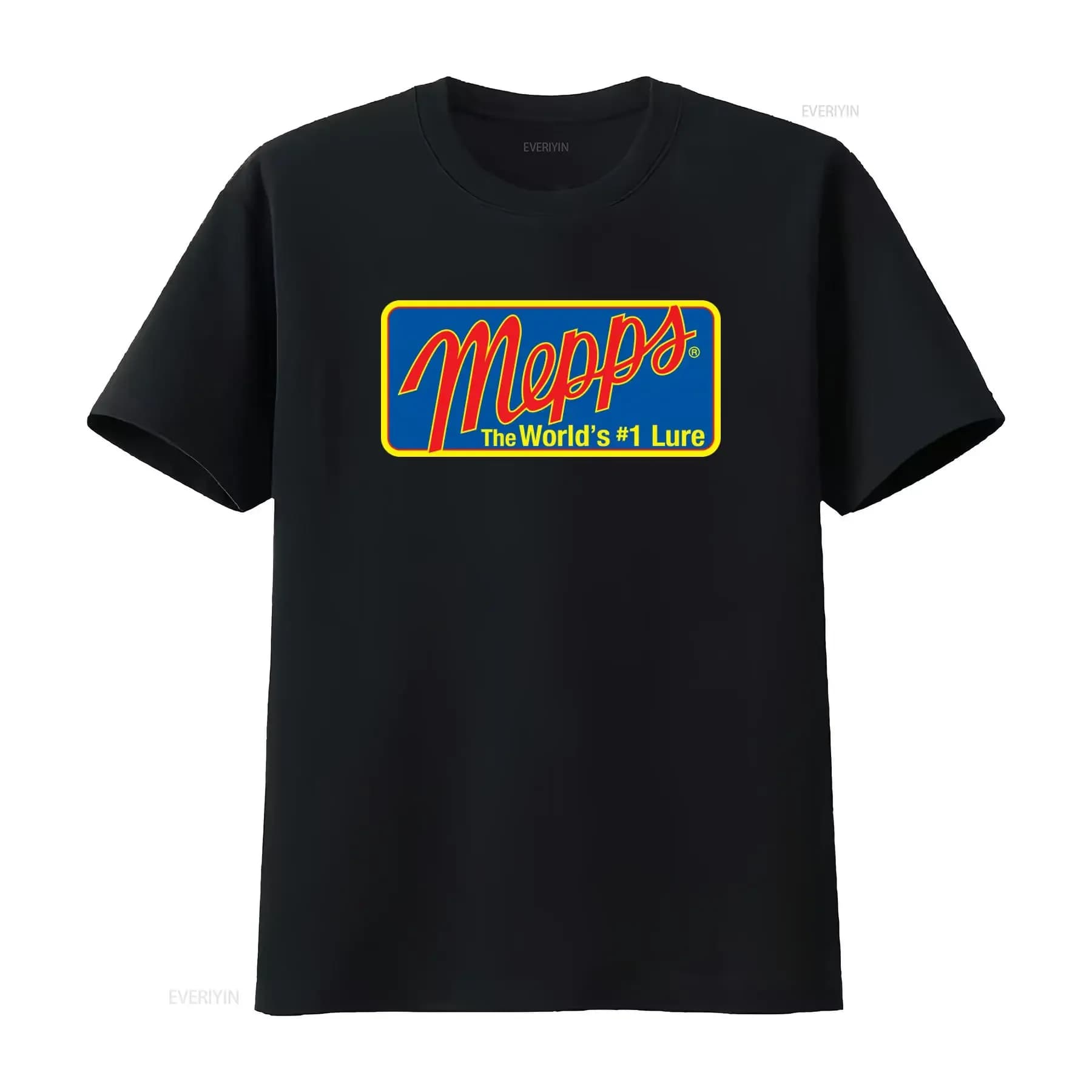 Mepps Fishing Spinners Spoons Lures Logo T-shirt GX9A The best design of baits in the world for vintage enthusiasts washed unisex