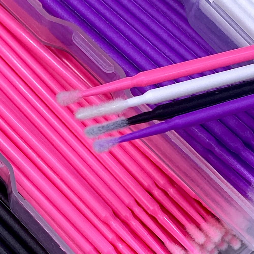 Zanse 100 pz. Spazzole per la Pulizia delle Ciglia, Pennelli per Ciglia, Bacchette per Salone di Bellezza, Strumenti per il Trucco, Microbrush, Spazzole per la Pulizia e la Rimozione del Trucco