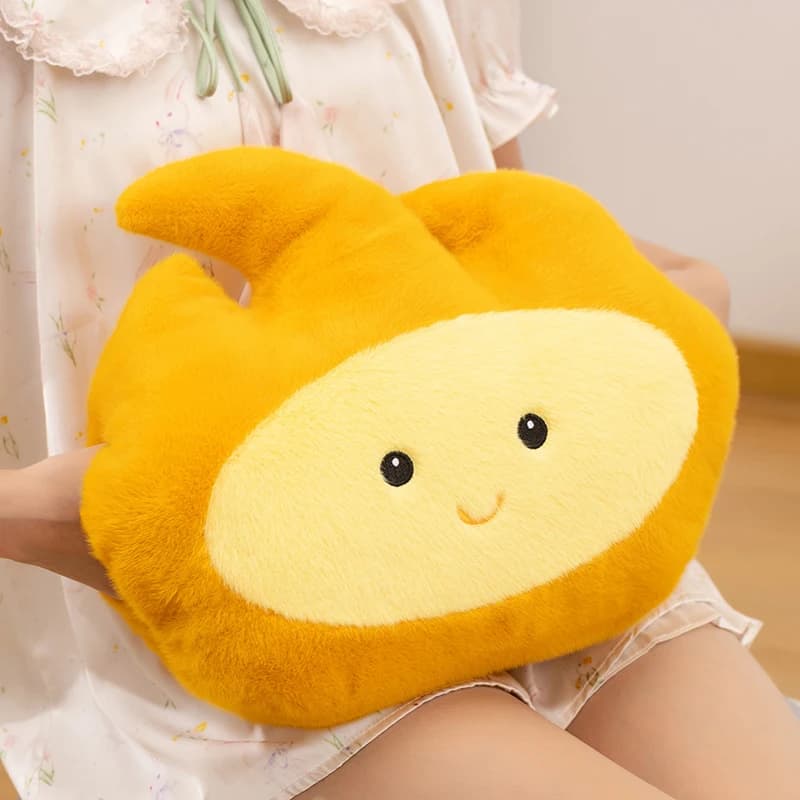 Cuscino riscaldante per le mani per adulti, ricaricabile tramite USB, con motivo a fiamma, cuscino di supporto lombare in peluche, decorazione per casa e ufficio