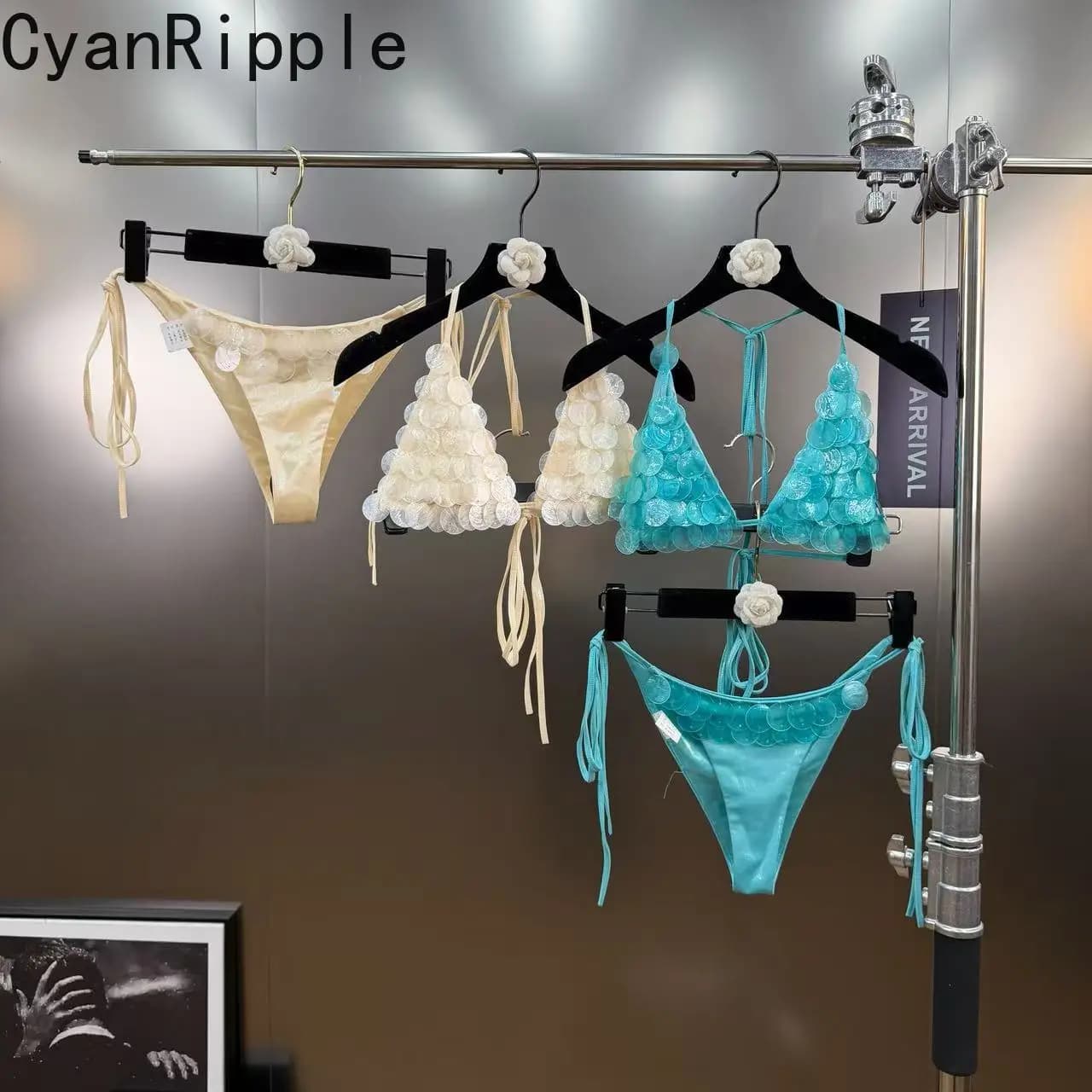 Original Luxury Sequins Beach Vacation Style Women Bikini Set Sexy Bandage Swimming Suit Spice Girls Separate Bathing Suit