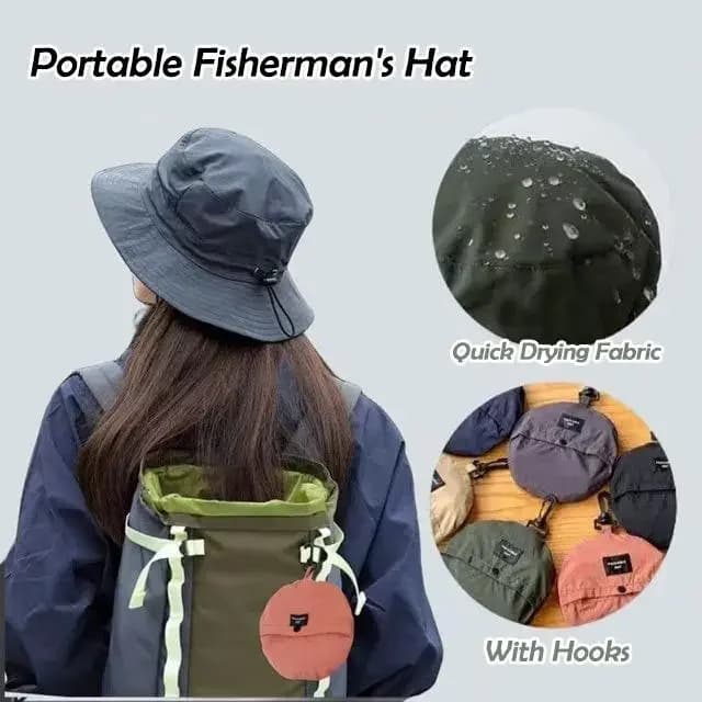 Cappello da Pescatore Impermeabile, Protezione Solare Anti-UV Estiva per Uomo e Donna, Cappello Panama per Campeggio, Escursionismo e Alpinismo