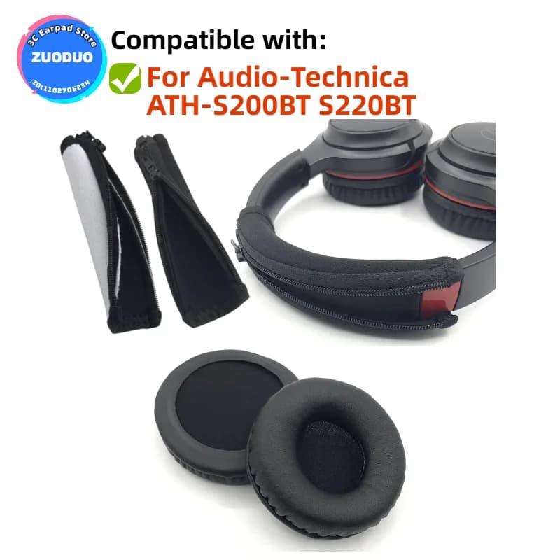 Per Audio-Technica ATH-S200BT S220BT Cuscinetti auricolari Cuffie/Auricolare Gamer Cuffie Ear Pad Cuscino Paraorecchie Copertura