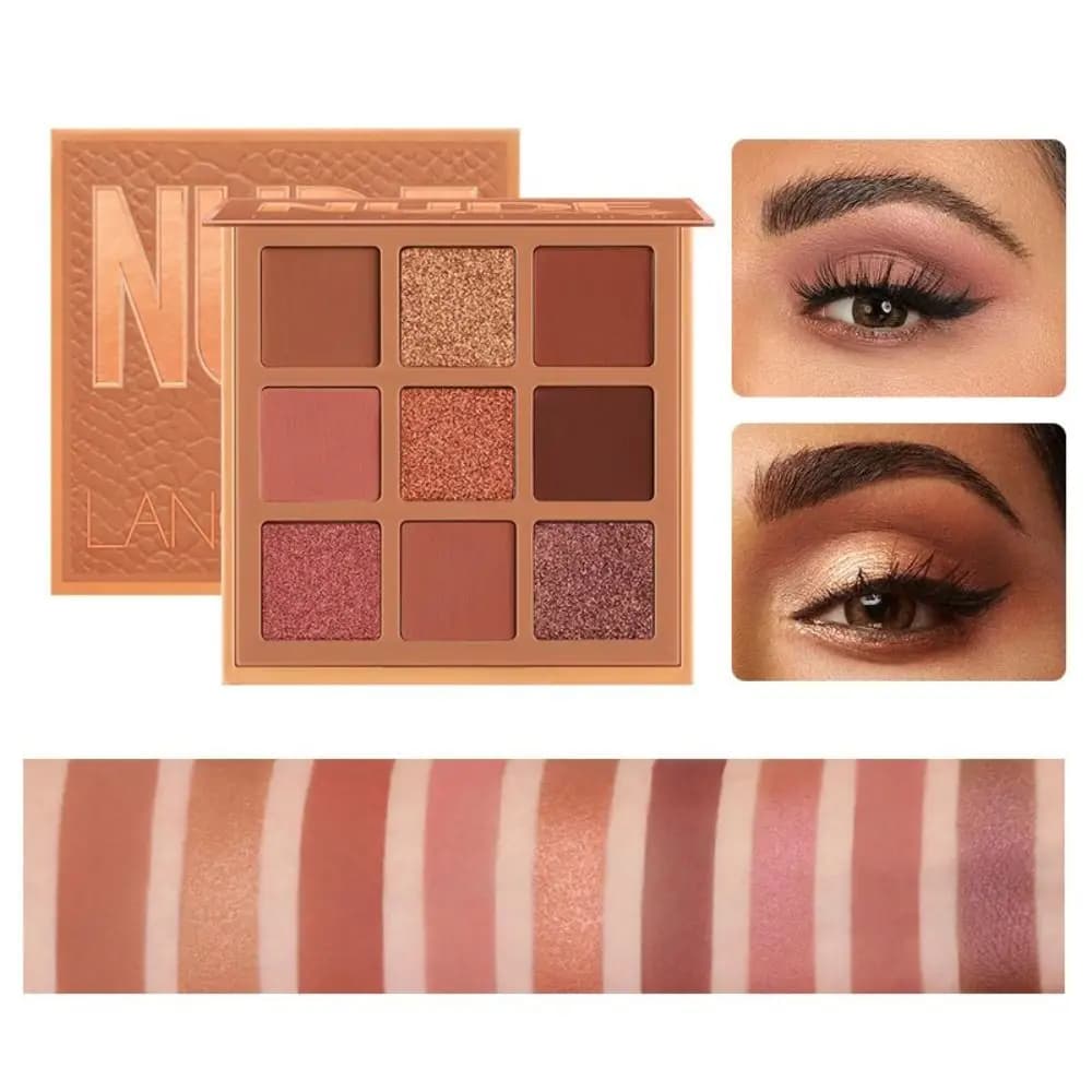 New palette of 9-colored eye shadows Natural long-lasting umbrella Make-up palette for multifunctional opaque women's eyes