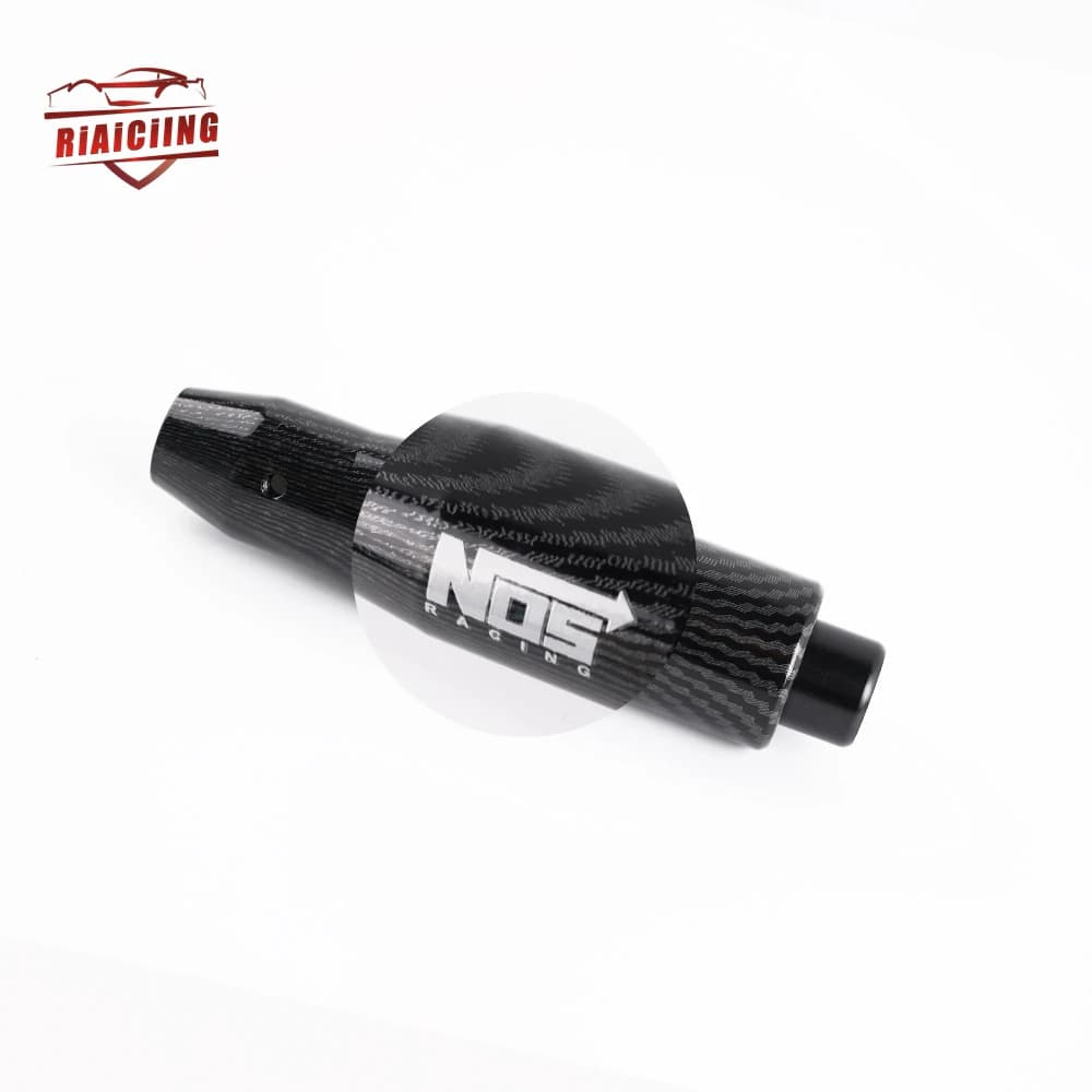 Universal Aluminum carbon fiber look Car Automatic Gear Stick Shift Knob Shifter Lever Car Accessories Modification Parts