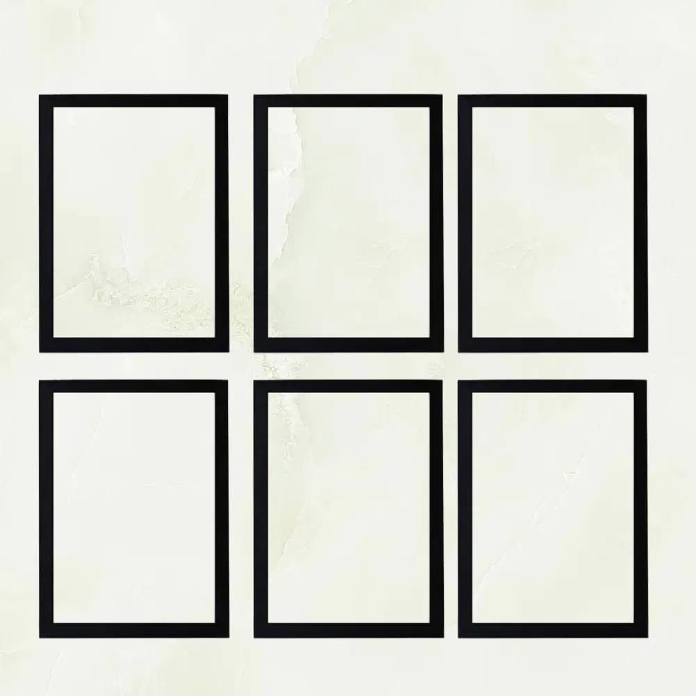 Set of 6 wooden frames for photo, simple, wall or table, for exposure of family pictures, weddings, artistic decorations for the house
