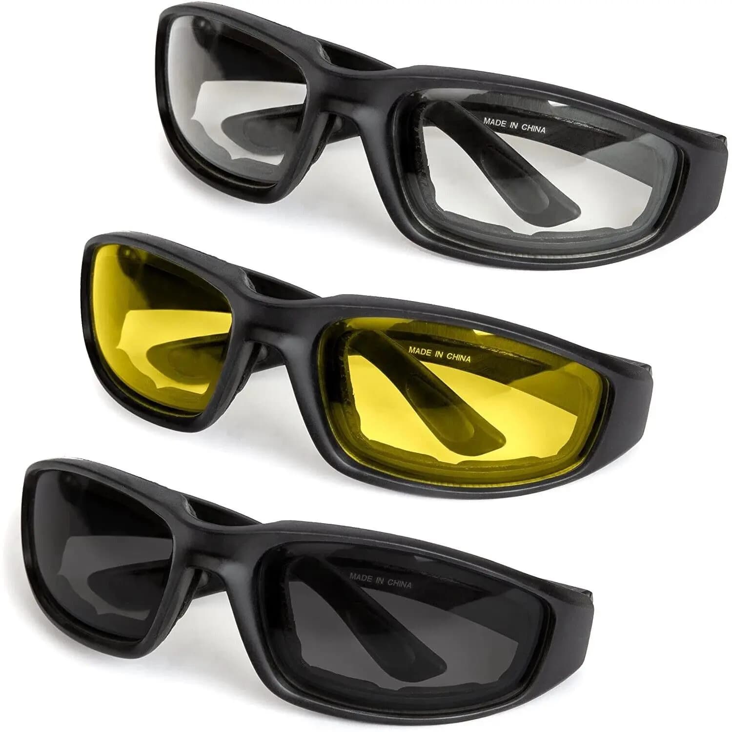 Occhiali Sportivi Imbottiti Antivento Anti-UV Unisex per Moto e Avventura