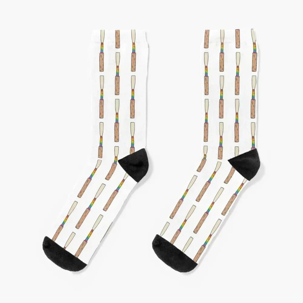 Socks Rainbow Oboe Reed MODA hiphop Football Women's Luxury Men's Socks