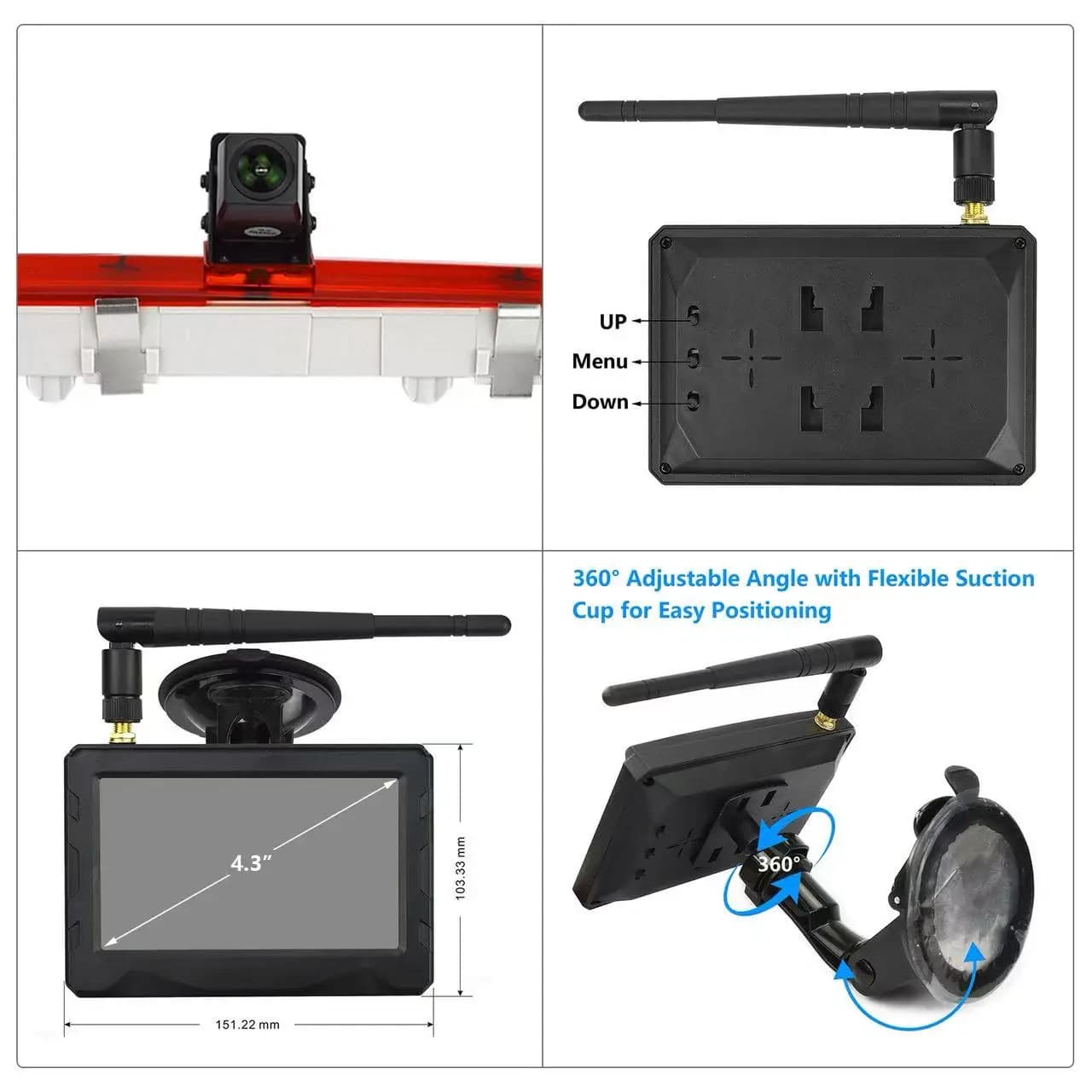 Kit display wireless da 5 pollici per Mercedes-Benz Vito, Metris, W447 Van (2014-2019, modelli con porta scorrevole singola)