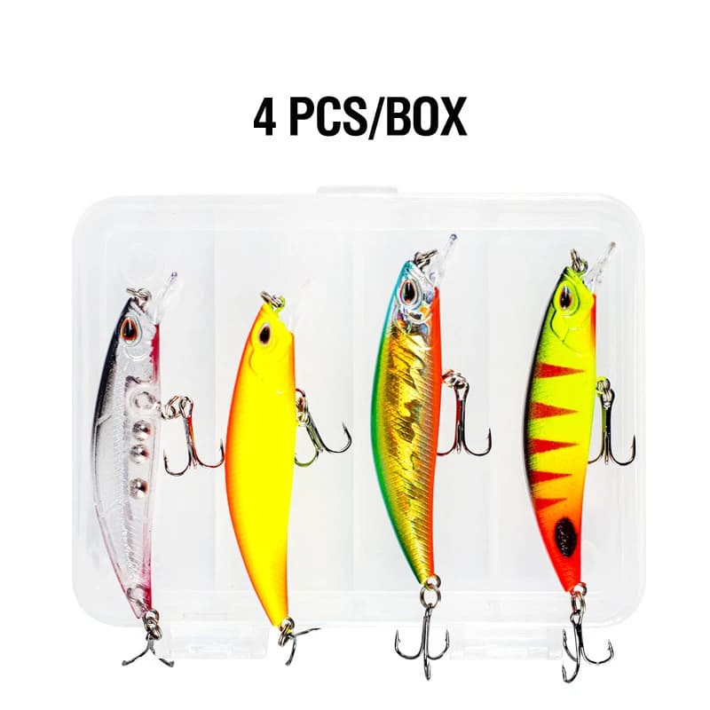 Fishing bait 4g 6.8cm long-distance, Bionic Minnow with Garlic, Vibrant Esca for Freshwater and Salad
