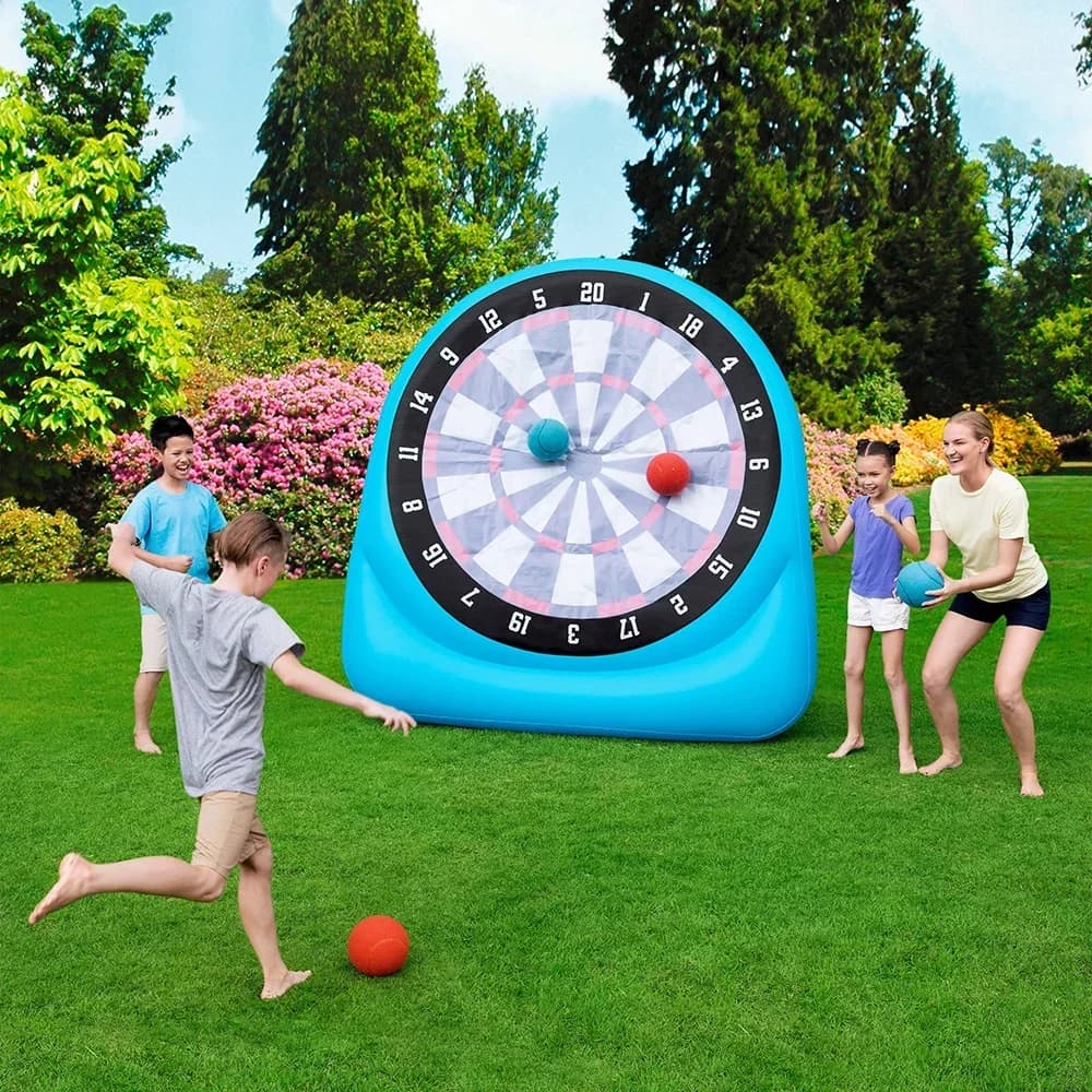 PVC mini 1.8m H Dardo Gonfiabile Gioco di Calcio Gonfiabile Tiro di Calcio Dart Board Con Resto D'aria per i bambini