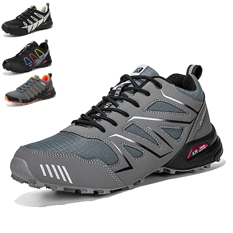 Scarpe da trekking da uomo Scarpe sportive per tutti i terreni Scarpe da trekking in rete traspirante antiscivolo resistenti all'usura Scarpe da ciclismo per esterni