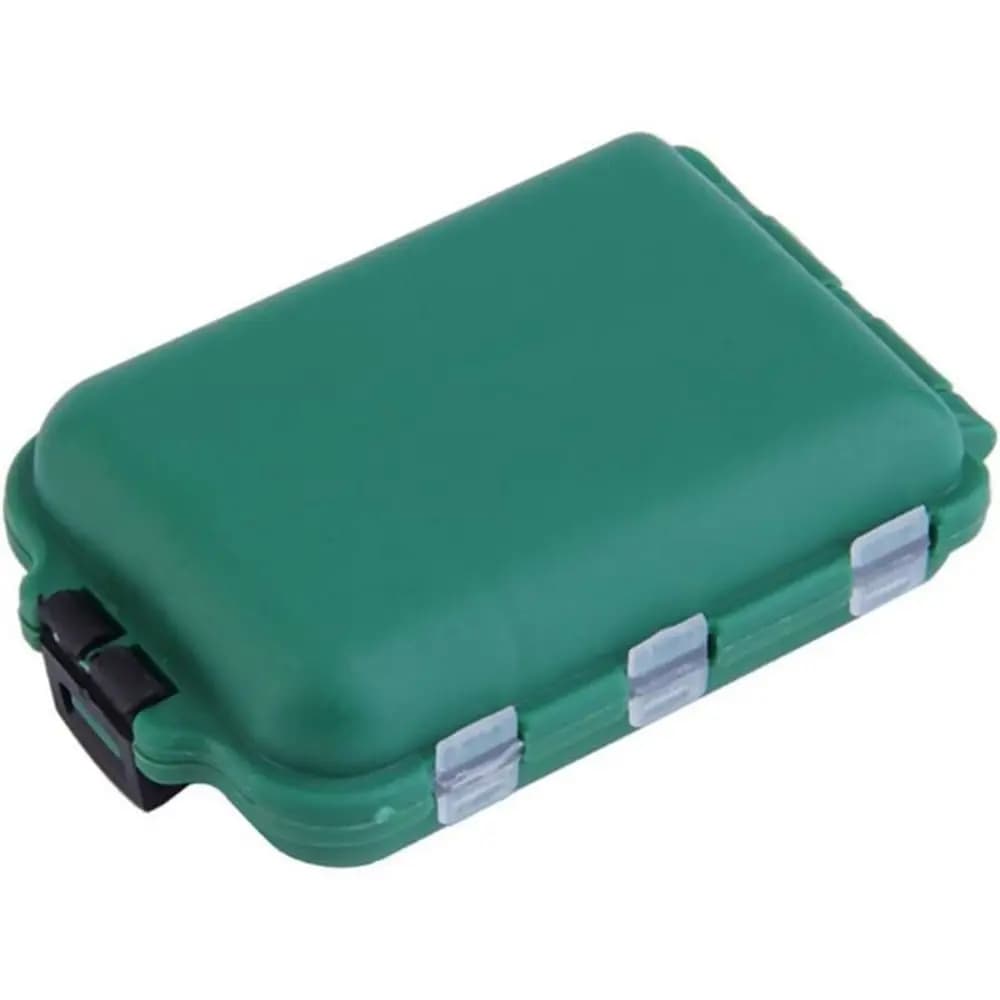 Scatola Portatile per Esche con Gancio Girevole, Contenitore Ecologico in Plastica per Gamberetti, Scatola Porta Attrezzi da Pesca con 10 Scomparti