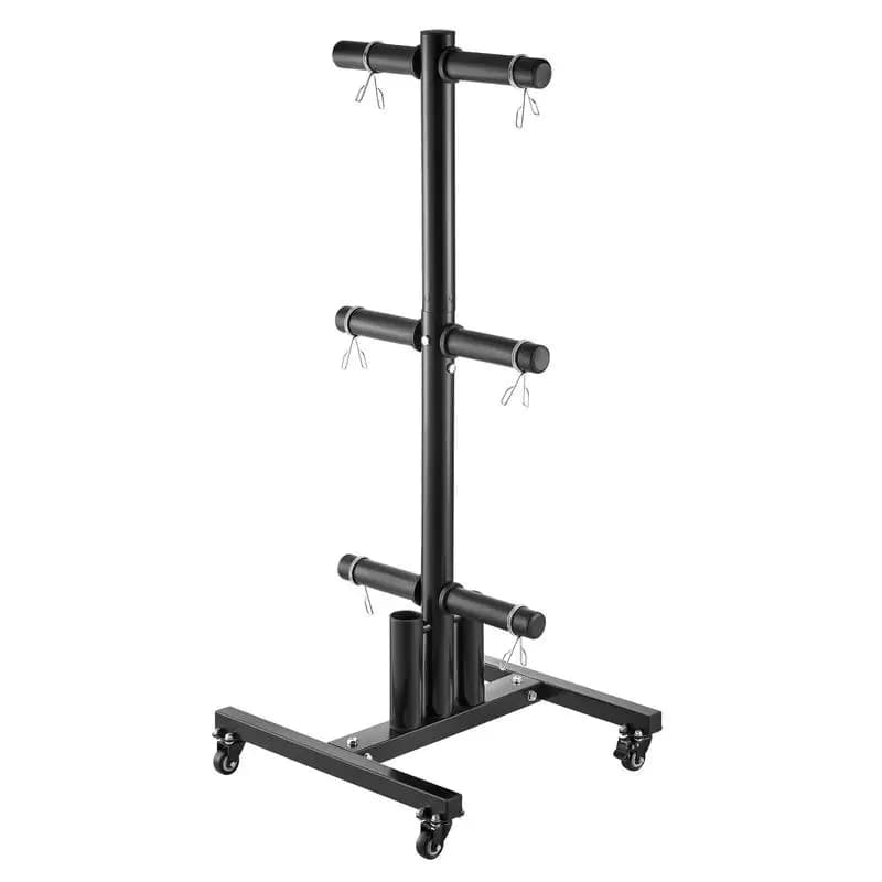 Weight plate rack, weight plate tree for 2-inch weight plates, standard weight plate tree on wheels, weight storage holder with a load capacity of 454 kg, storage stand