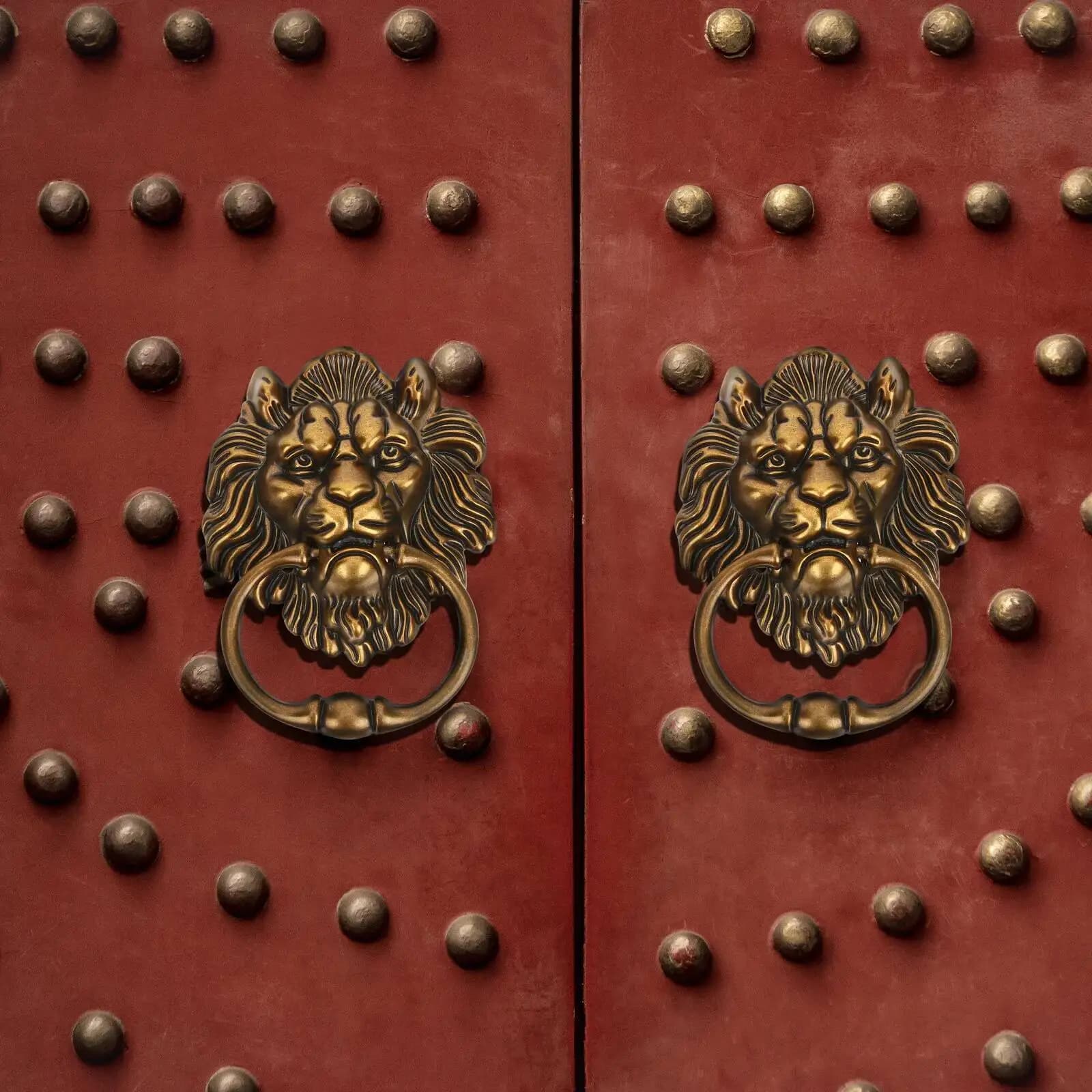 Maniglia per porta con testa di leone in lega di zinco, manopole per mobili, guardaroba vintage, maniglie per cassetti