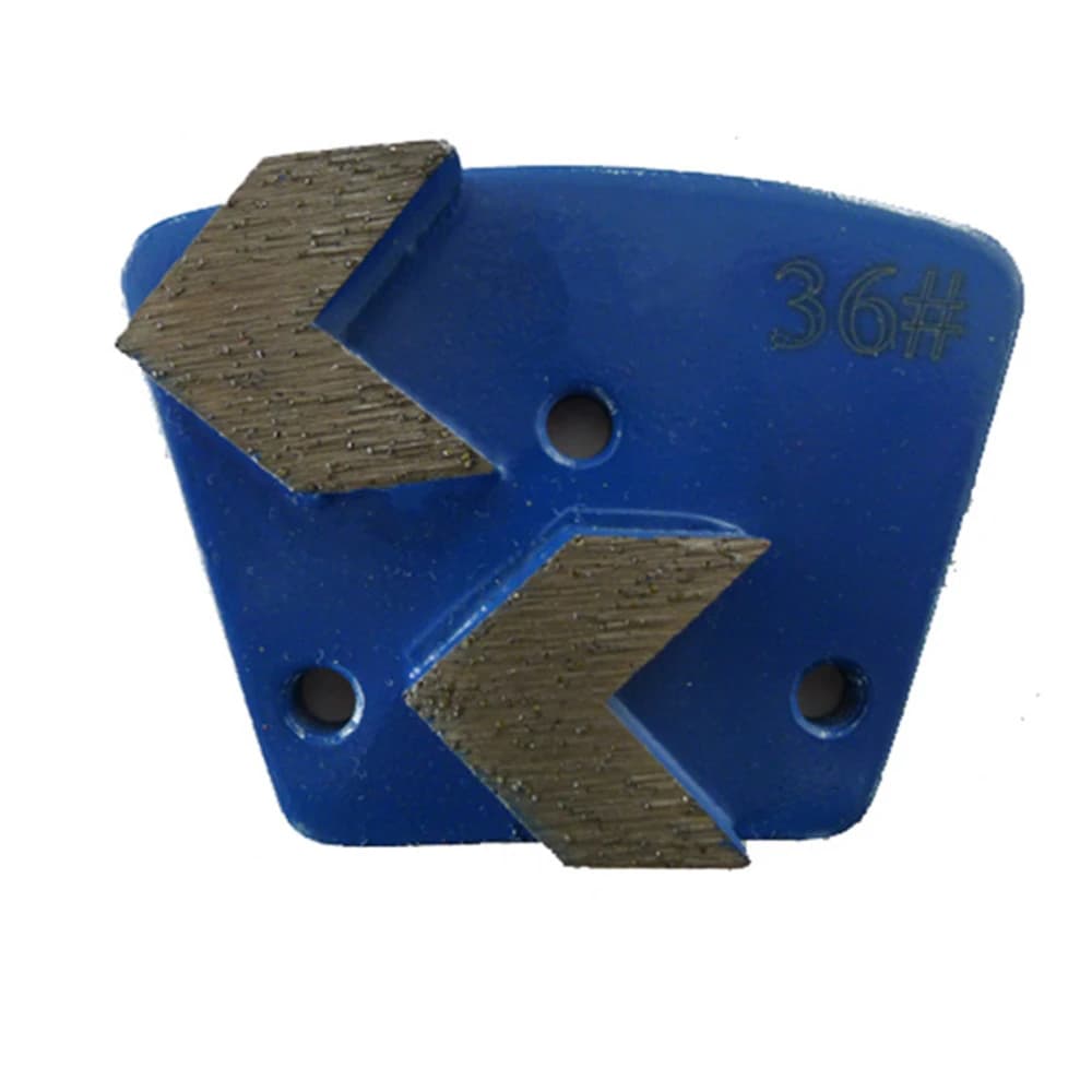 ASL22 Blastrac Metal Grinding Shoes ASL Diamond Grinding Pads con due segmenti di freccia per la ristrutturazione del pavimento in Terrazzo di cemento