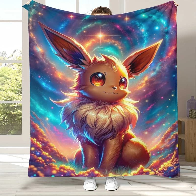 Coperta in flanella con cartoni animati di Pokemon Pikachu, coperta in peluche ultra morbida e calda per la casa, la camera da letto, il letto, il divano, l'ufficio, il campeggio, come regalo