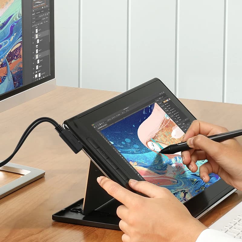 Huion Kamvas Pro 13 2.5K QHD Tablet Grafico Portatile da 13,3 Pollici con Schermo per Disegno Artistico e Design