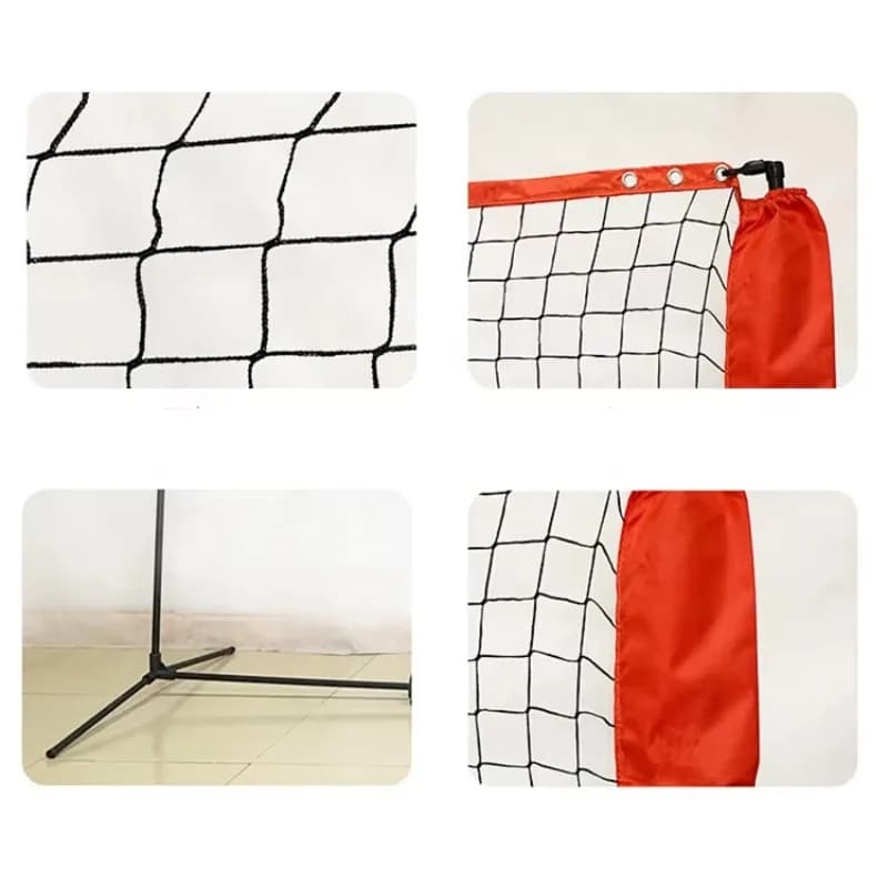 Tennis Volleyball Network with Height Adjustable Badminton Mesh with Support Frame