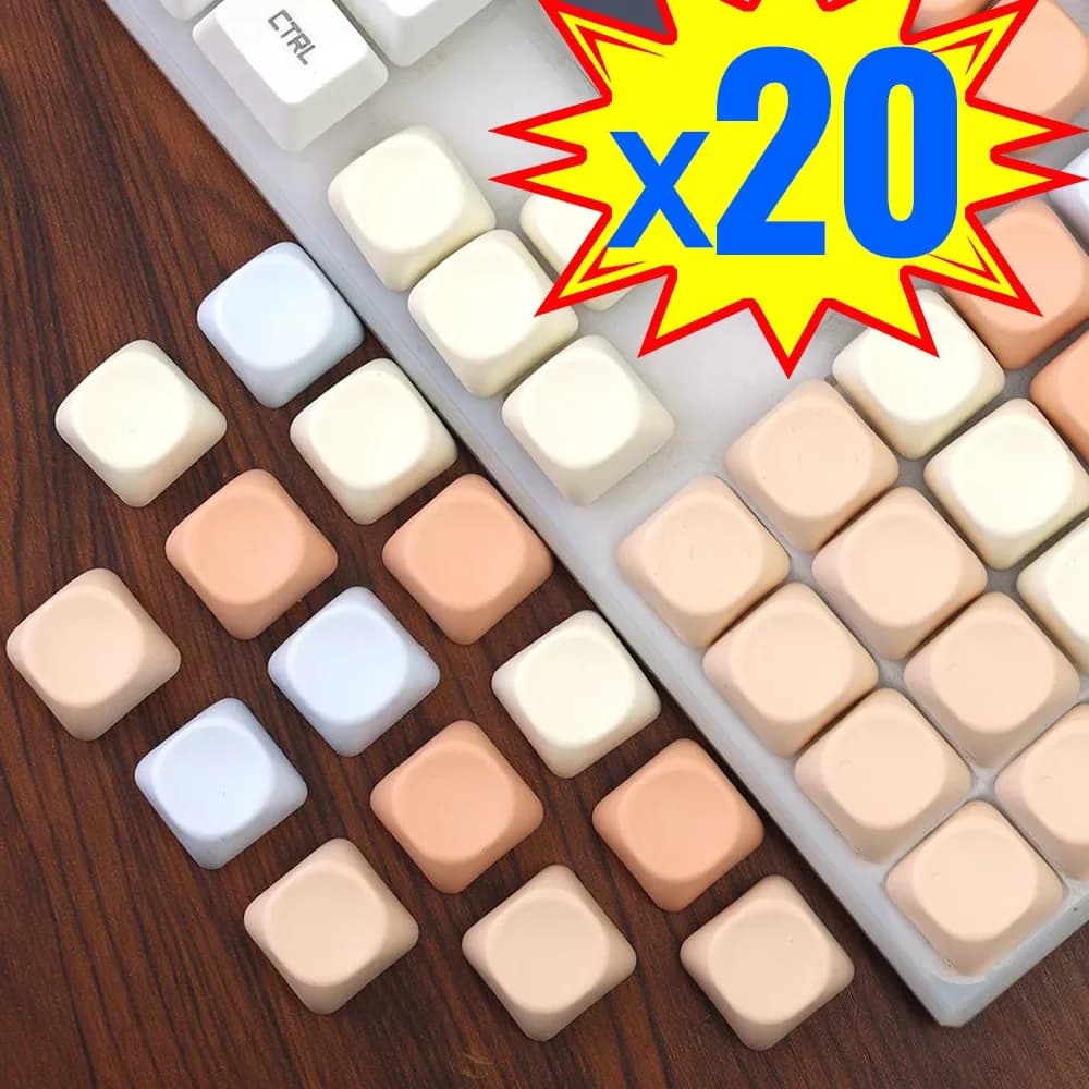 10/20Pcs PBT Not Engraving Blank Keycap XDA Height 1U DIY Macaron Color for Key Caps for Cherry Mx Switches Mechanical Keyboard