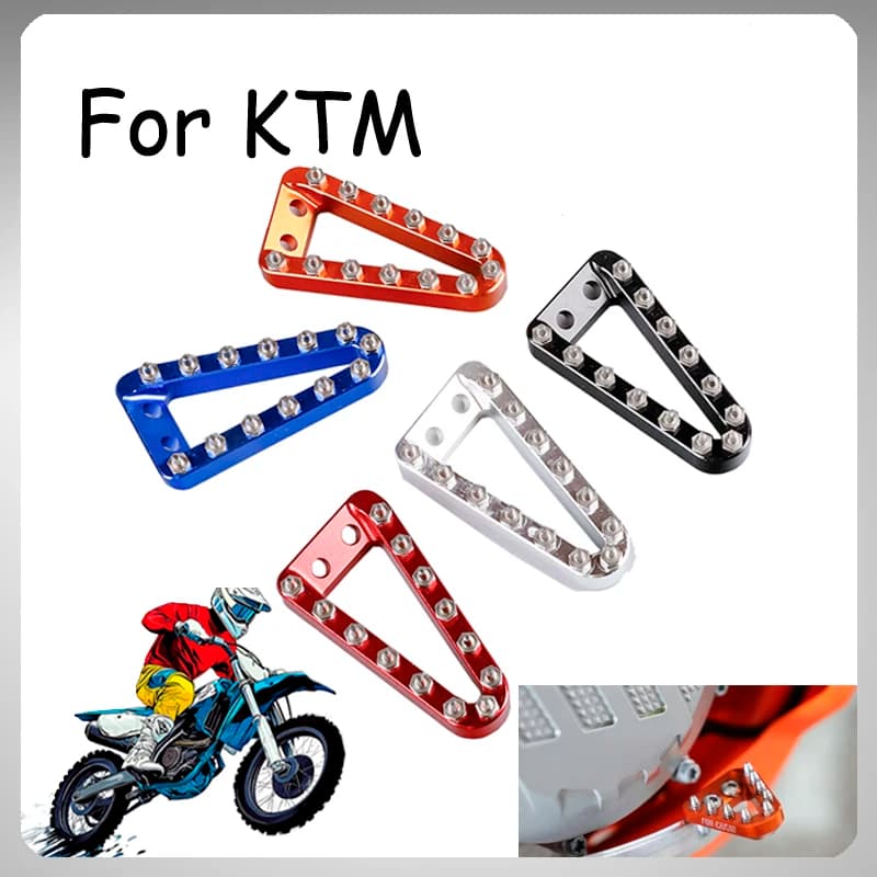 Pedale Freno Posteriore Extra Lungo e Allargato CNC per Moto XC XCF SX SXF FC TC TE FE TX FX EX EC MC 16-23 con Punta a Pedana