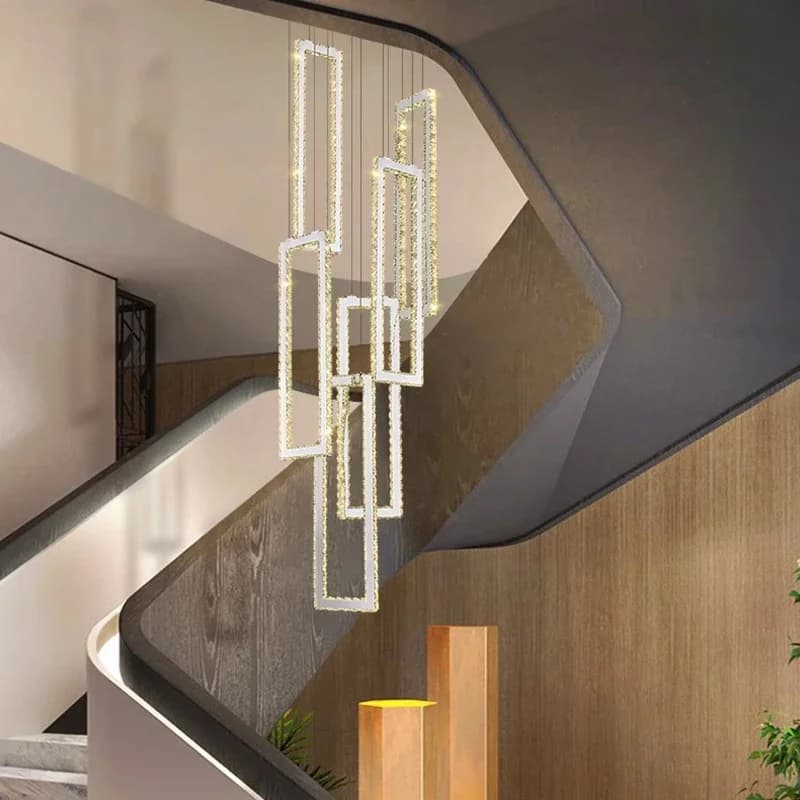 Lampadario a led in cristallo ad anello nordico per sala soggiorno lampada a sospensione per hotel arredamento di lusso illuminazione per interni apparecchio a sospensione