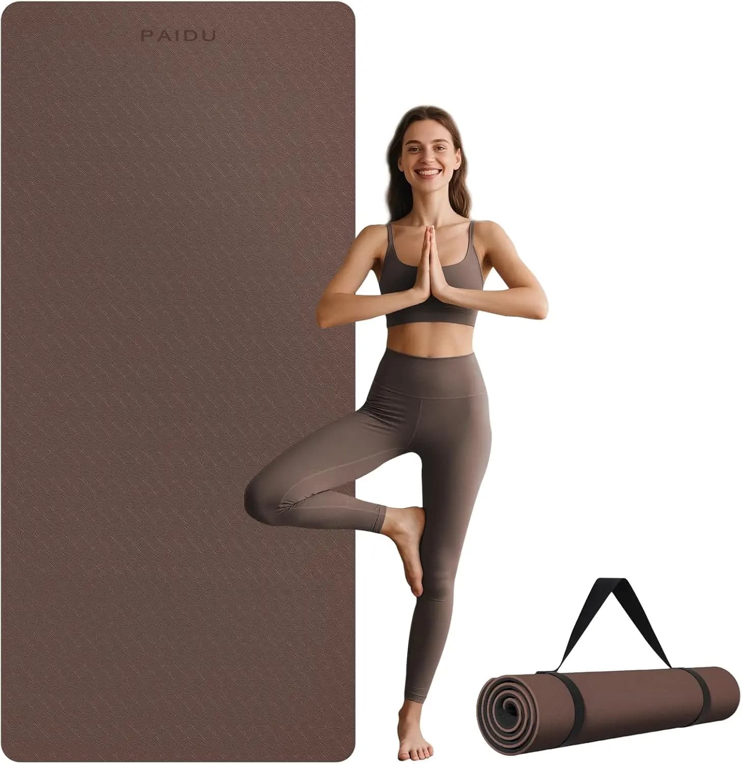 Tappetino Yoga Extra Lungo e Largo Antiscivolo 76x33 Pollici Spesso per Allenamenti a Casa, Palestra e Pilates
