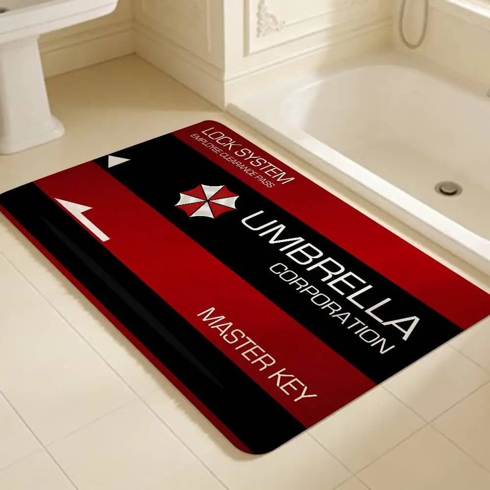 Tappetino R-Resident Evil GAME, rettangolare, antiscivolo, morbido, per interni ed esterni, per porta d'ingresso, per hotel, decorativo.