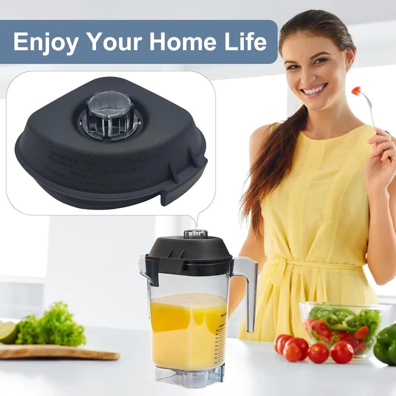 Compatible with Vitamix VM0149 VM0122 0127 Smoothie Maker/Blender Accessories Lid/Fixed Plate/Upper Cup