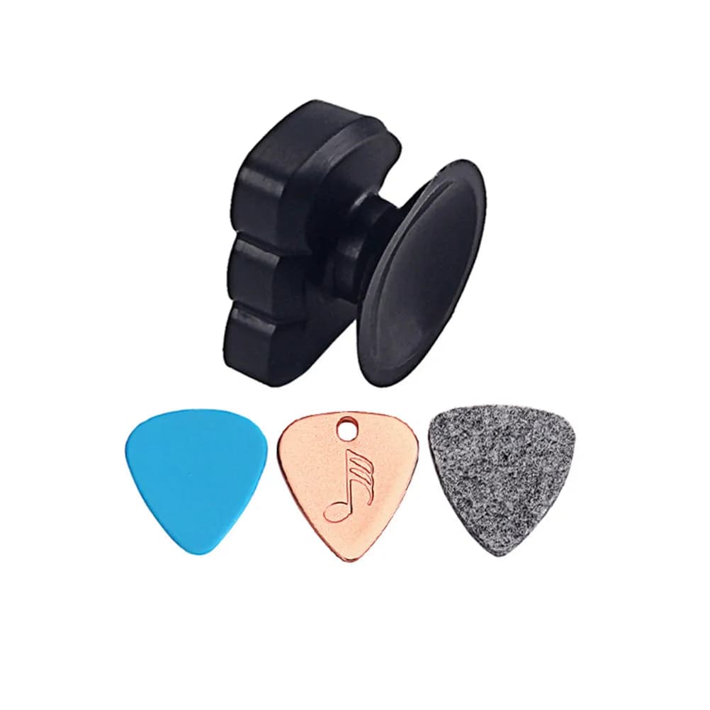 Anti Skid Guitar Picks Holder Plectrum Storage Box Easy Plastic ABS Material Black Anti-Skid Guitar Picks