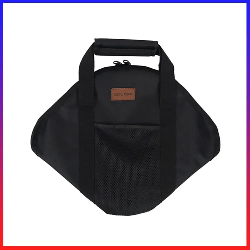 600D Oxford Frying Pan Case Portable Handle Frying Pan Handbag Wear-resistant Side Pocket for Outdoor Camping Picnic BBQ Handbag