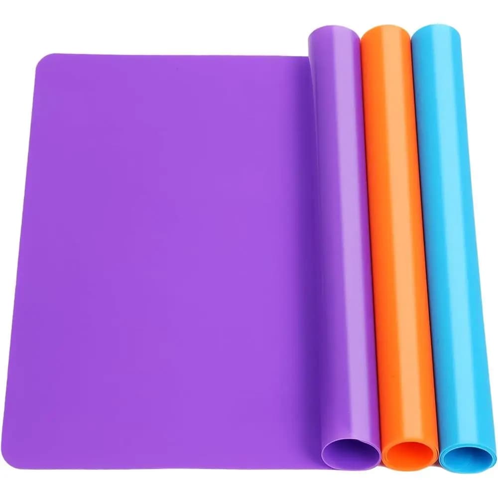 3 Pack Silicone Mats, Premium Playdough Mat, A3 Size Silicone Sheet, Liquid Resin Casting Molds Mat, 15.7x11.8 Nonstick & Nonsli