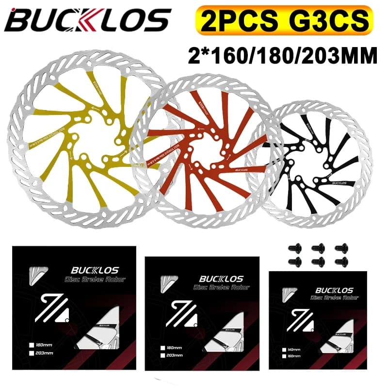 BUCKLOS 2PCS Bike Disc Brake Rotor G3CS160/180/203MM Rotor Bike Hydraulic Brakes Rotor for SHIMANO SRAM Hydraulic Brakes Mtb