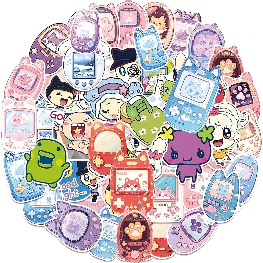 10/30/50pcs Kawaii Tamagotchi Animale Graffiti Adesivi Carino Personaggio Dei Cartoni Animati Adesivo Laptop Bagagli Telefono Decalcomanie Decorazione Giocattolo