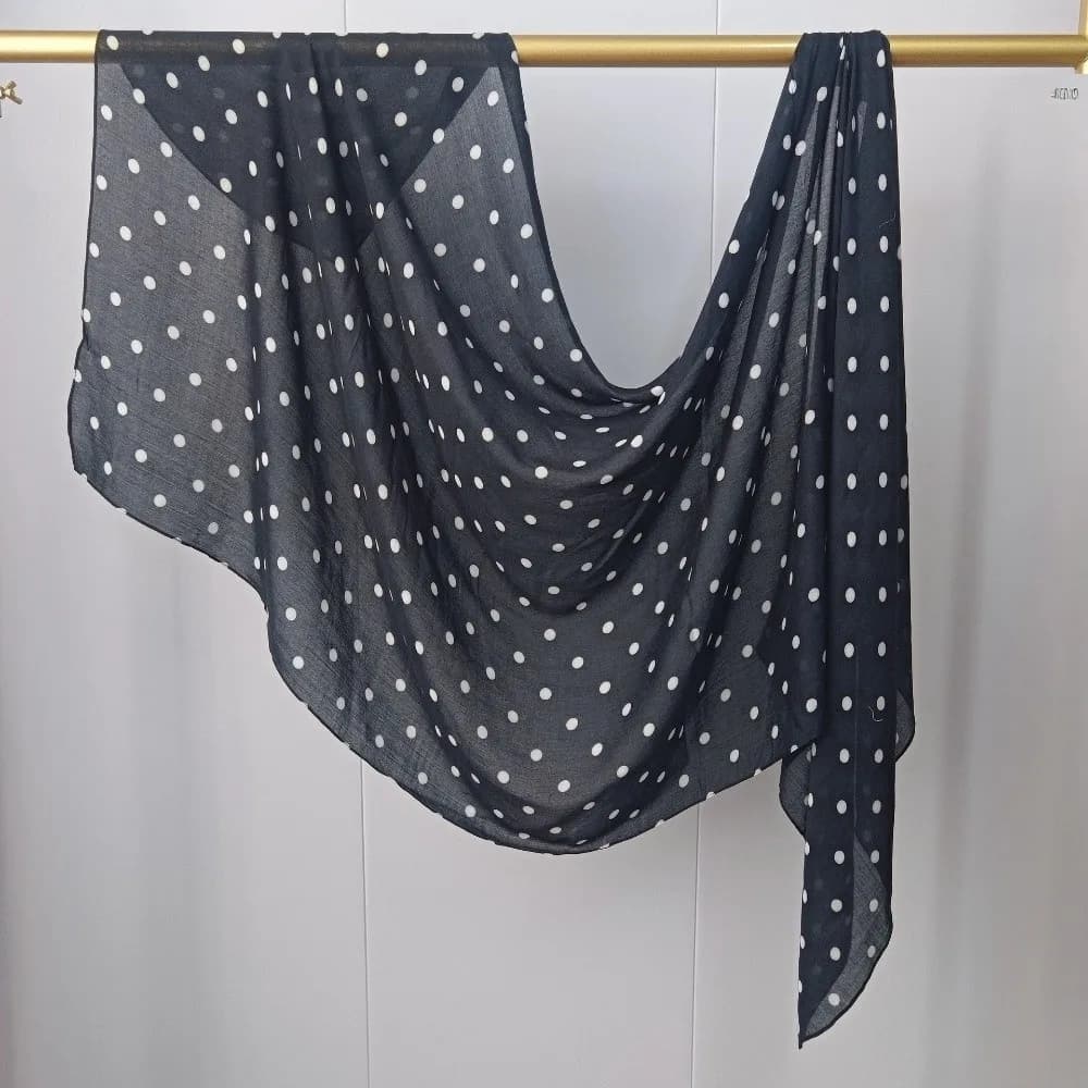 Sweet Sunscreen Polka Dot Headscarf Long Head Wrap Hijab Scarf Turban Veil Thin Large Shawl Gift