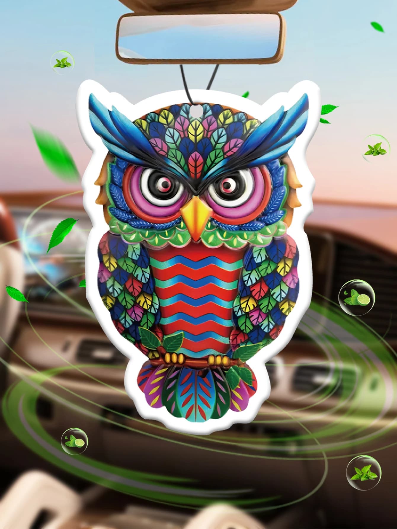Owl-shaped car perfumer, fragrant stick, perfumed pendant, perfume for air vents, perfumed bag