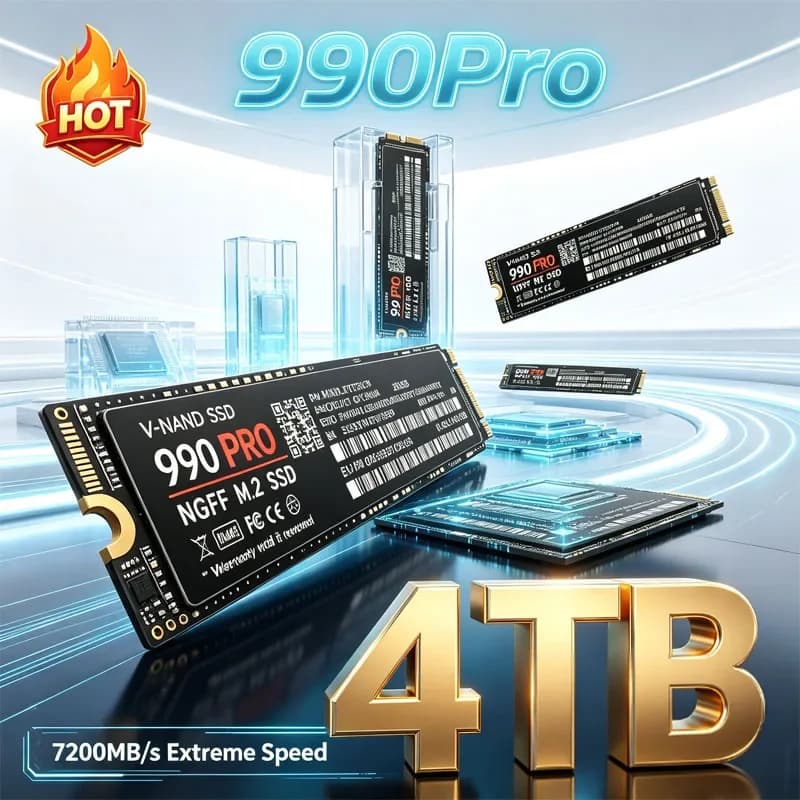 990PRO NGFF Original SSD 1TB 2TB Internal Solid State Hard Drive High Speed Internal Hard Disk for Laptop Desktop Notebook PC
