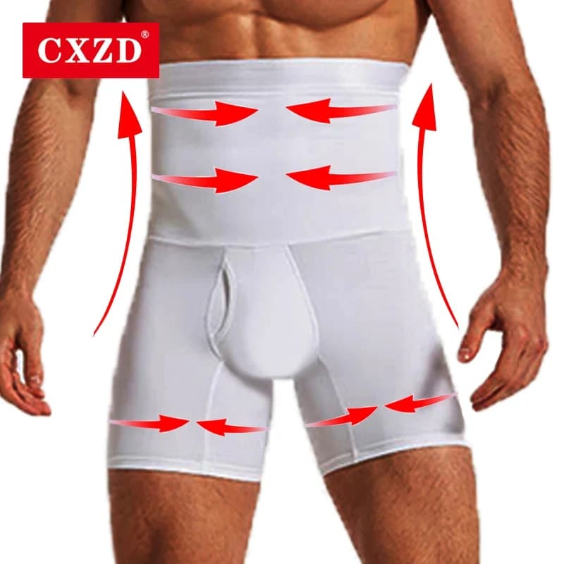 Uomo che dimagrisce body shaper vita trainer vita alta shaper controllo mutandine compressione biancheria intima addome pancia shaper pantaloncini