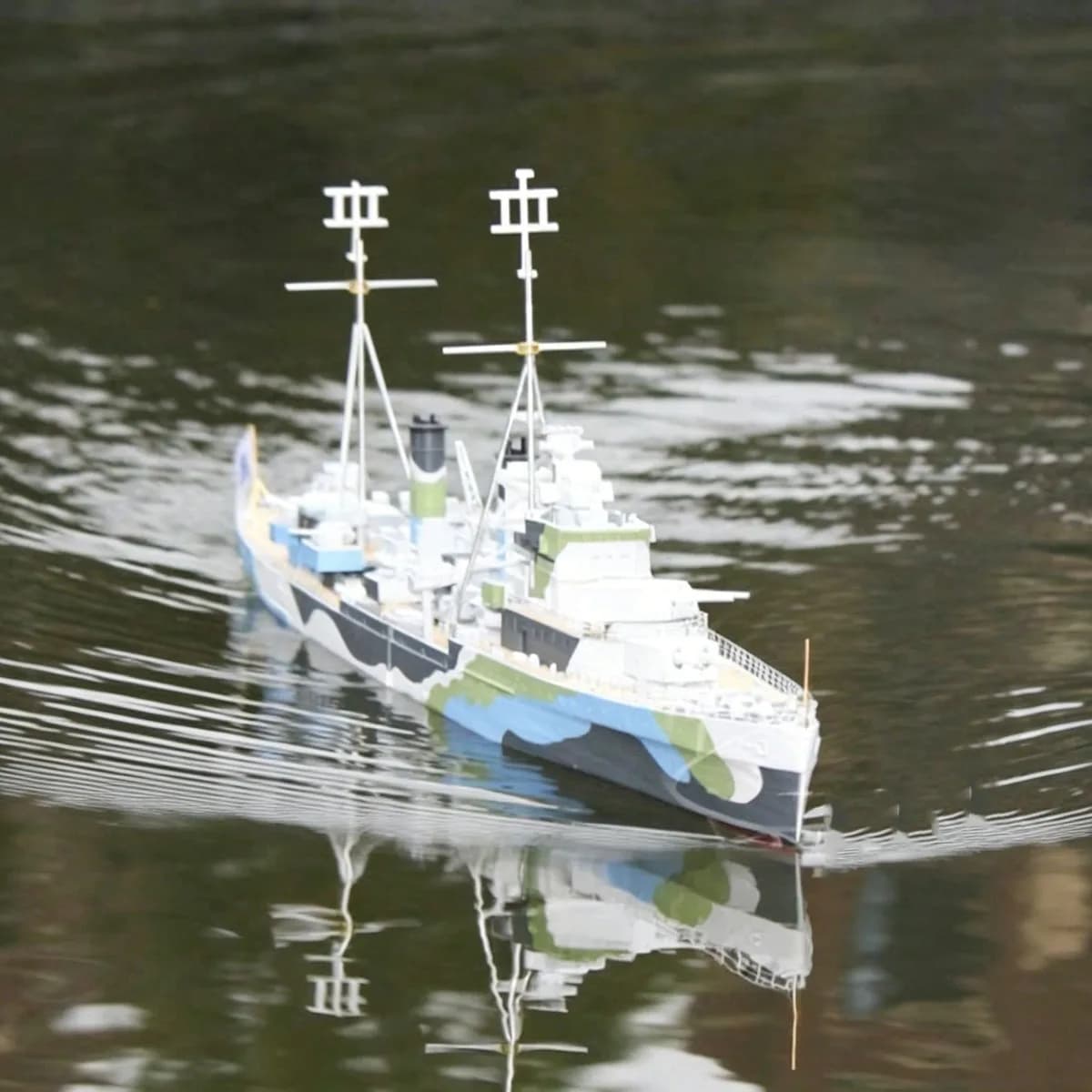 Barca RC 1/200 77cm Classe Linxian, Nave da Guerra Leggera Telecomandata, Kit Modello Stampato in 3D, Giocattolo Nave RC