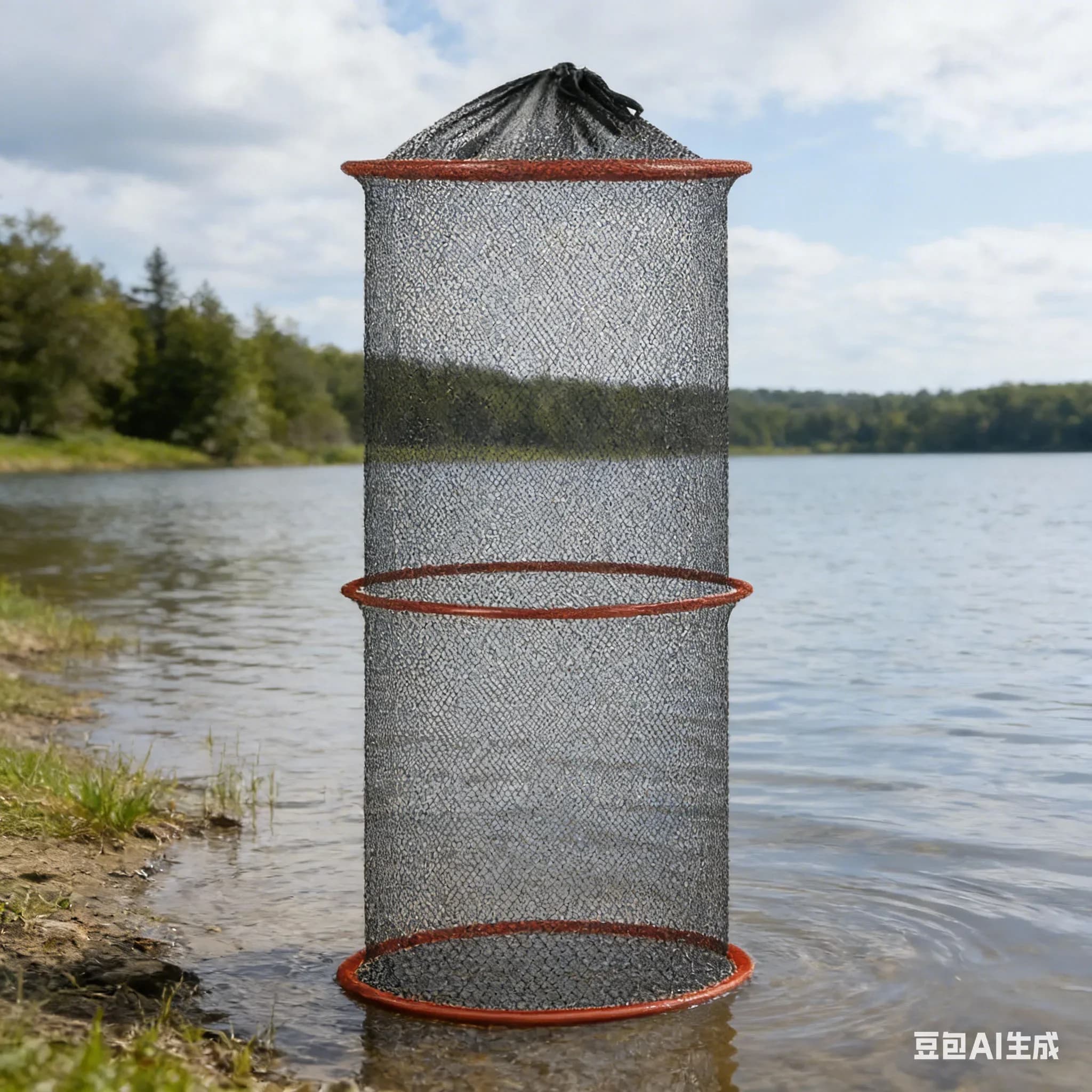 Rete da Pesca Pieghevole Portatile 25x30/60/90CM, Rete Protettiva per la Pesca in Torrente, Accessori per Trappole per Pesci e Pesciolini