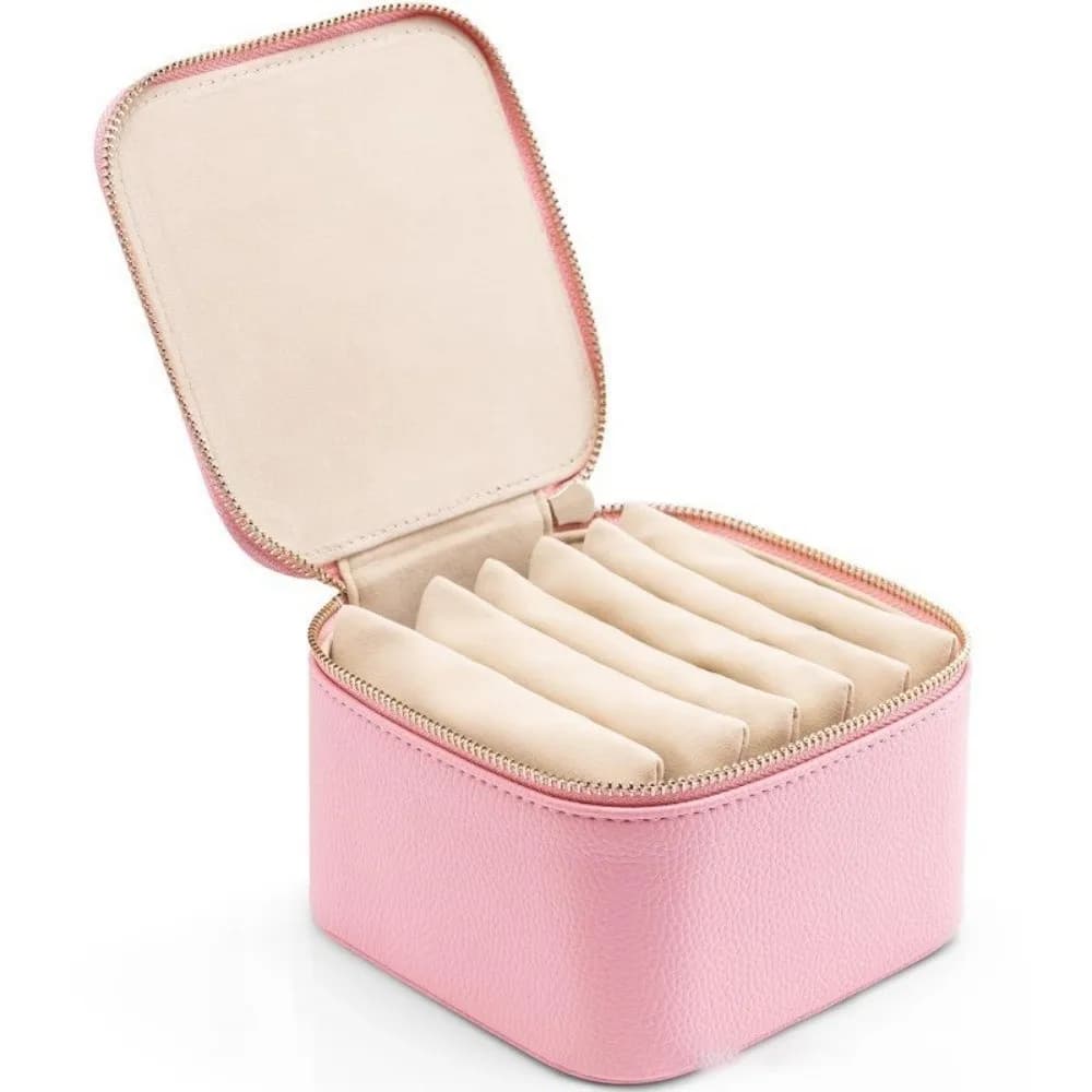 Portagioie da viaggio portatile di grande capacità con 6/12 buste piccole Custodia per orecchini Scatola portaoggetti per piccoli oggetti in pelle PU