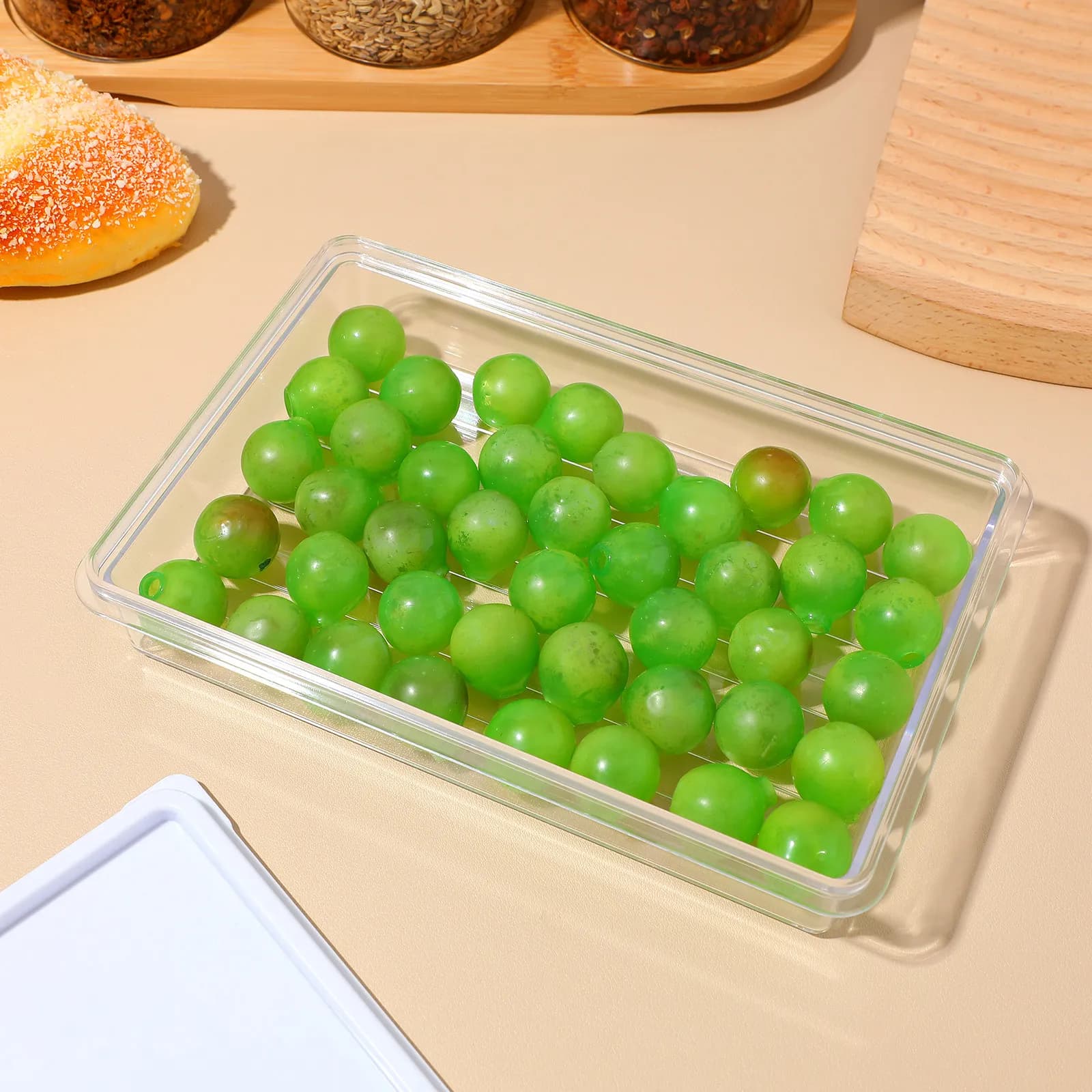 Transparent Bacon Storage Container Clear Meat Saver Box for Refrigerator Food Storage Keep Bacon Fresh and Organized