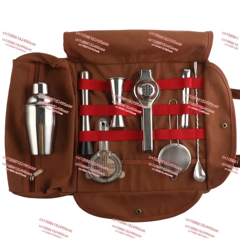 Kit portaoggetti per shaker da cocktail in acciaio inossidabile Kit Mixologist da esterno