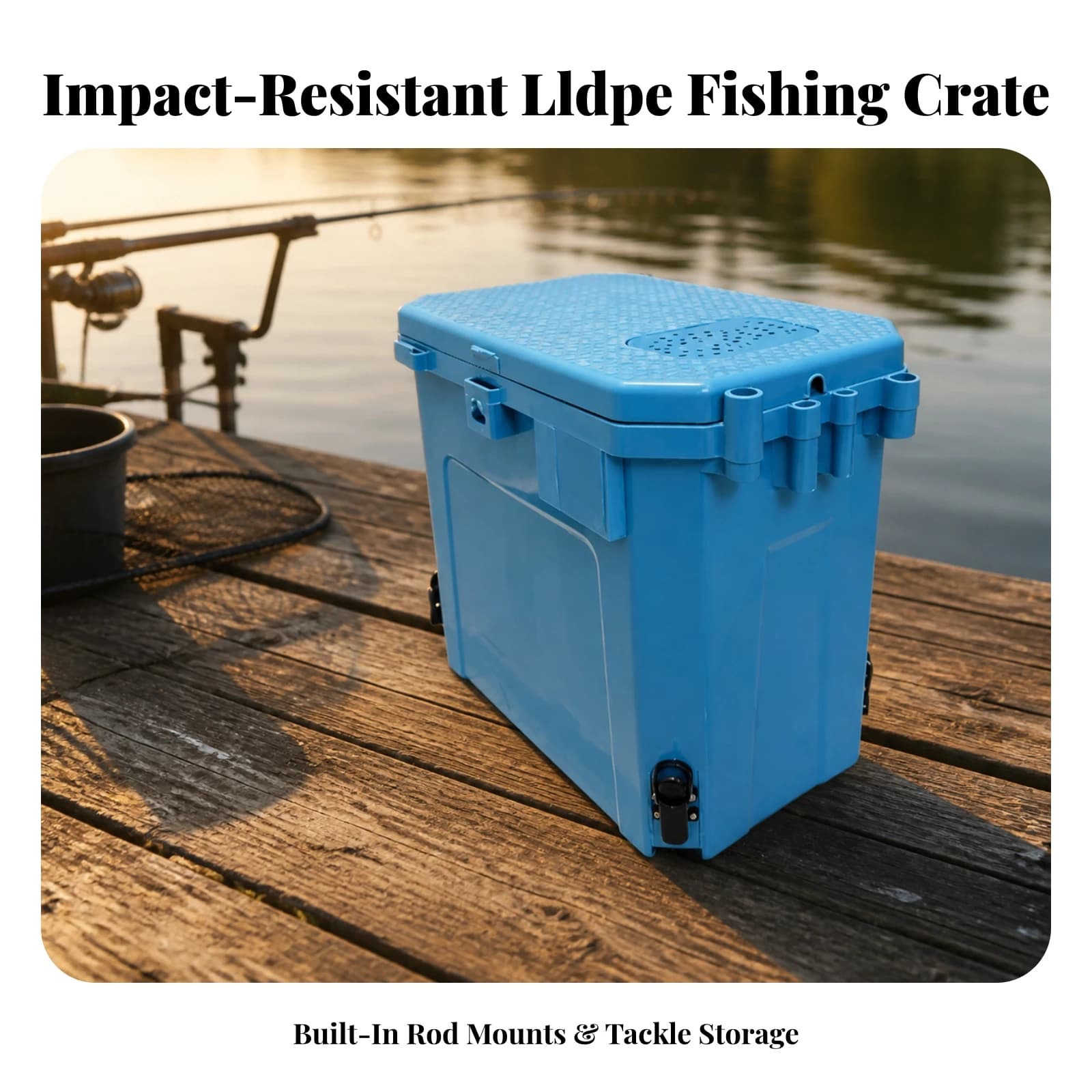 Fishing Seat Box Compact Tackle Storage Box with Legs Lightweight Organized for Anglers