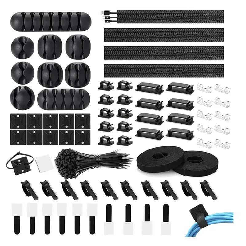 Special Offer~173 Pcs Cable Management Organizer Kit, Adhesive Cable Clips Holder,Cable Ties,Adhesive Wall Cable Tie,Fasten Cabl