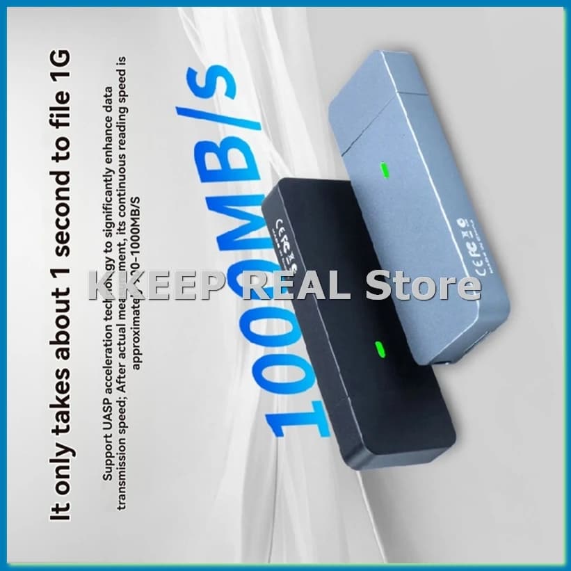 Box esterno USB 3.2 Gen2 da 10 Gbps per SSD M.2 NVMe 2230 2242 - Adattatore USB per SSD M2 2230 2242 NVMe, Grigio Argento-A09I