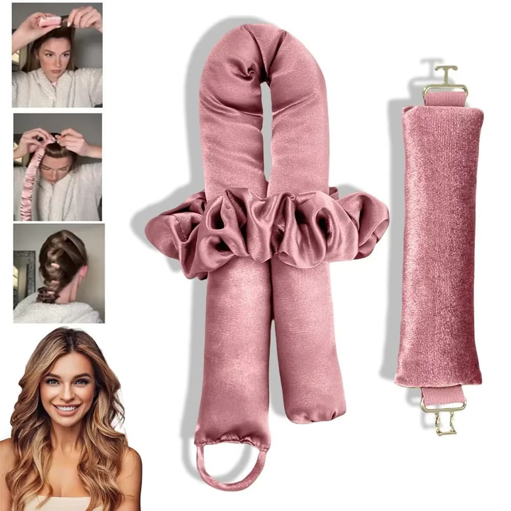 Heat-Free Hair Bigodins Grilled Rod Band Hair Rollers Heat-Free Hair Rhinestones With Hook for Sleep Soft Flexible Auctions Hair styling tools