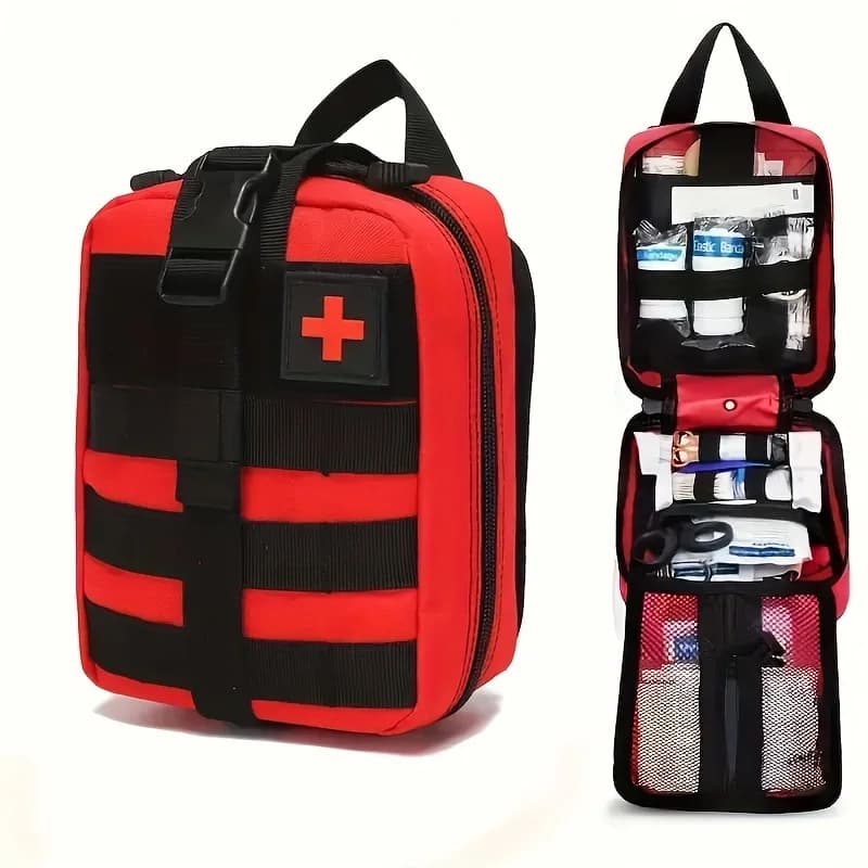 Kit di pronto soccorso universale da 205 pezzi per casa, viaggi, attività all'aperto ed emergenza. Compatto e completo. Consegna veloce!